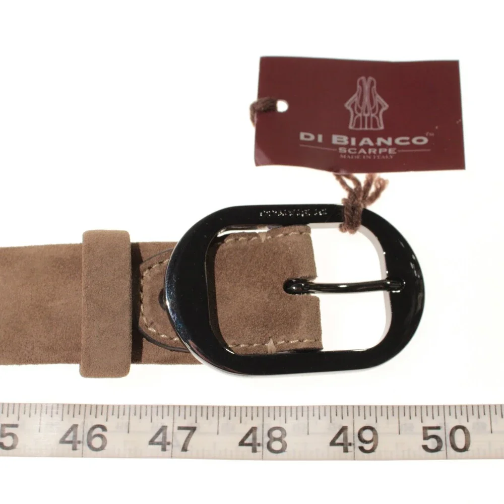 Di Bianco NWT Cut to Size Dress Belt In Solid Brown Suede Leather One Size